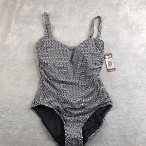 DNKY Women's Convertible One Piece Bathing Suit Fun Print Size XL New